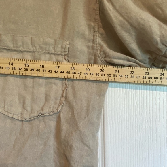 ZaraTan women’s Organic Button-Up Boyfriend Shirt Linen - Picture 9 of 9